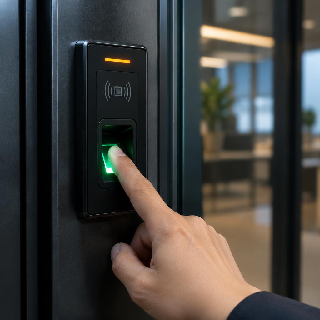 Leitor biométrico de controle de acesso